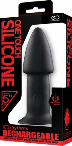 Excellent Power One Touch Rechargeable Silicone Butt Plug - Anal Vibrators
