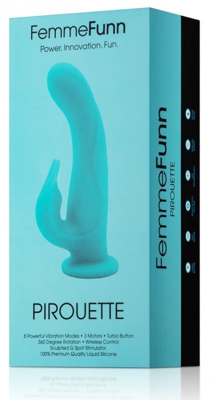 FemmeFunn Pirouette Rotating Wireless Rabbit Vibrator - - Rabbit Vibrators