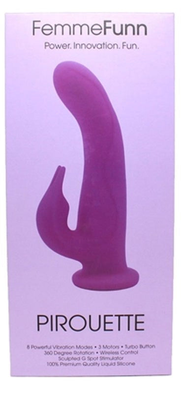 FemmeFunn Pirouette Rotating Wireless Rabbit Vibrator - - Rabbit Vibrators