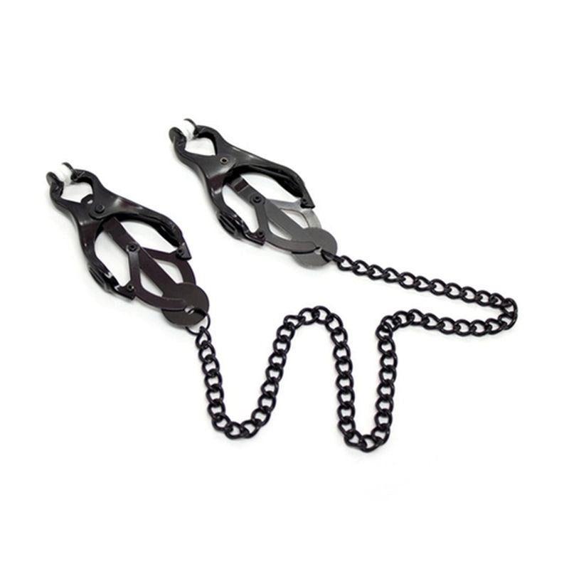 Japanese Clover Clamps With Chain - - Breast and Nipple Toys