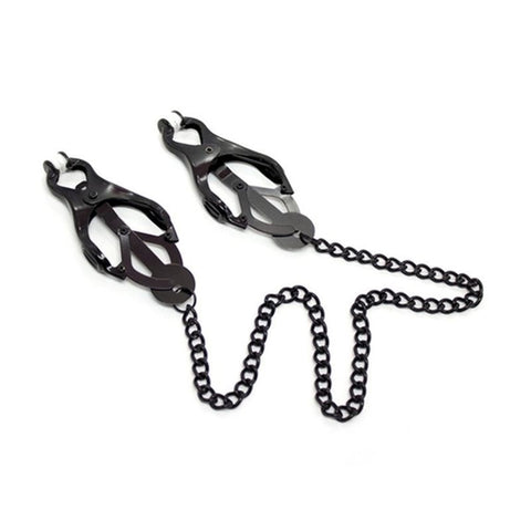 Japanese Clover Clamps with Chain by BDStyle - Breast and Nipple Toys