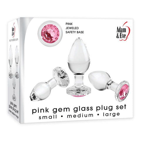 Luxurious Glass Anal Plug Set by Adam & Eve Sextoys - Butt Plugs
