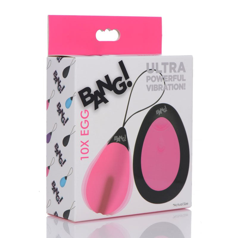 Bang!10X Vibrating Egg & Remote - - Non-Realistic Dildos