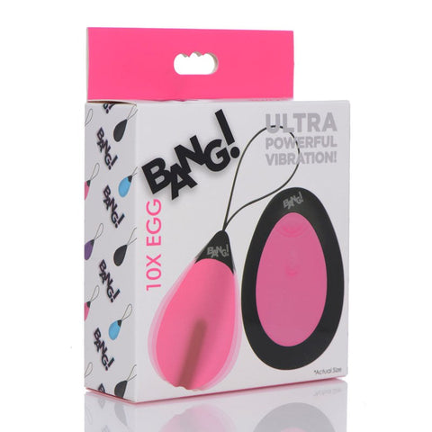 Bang 10X Remote Vibrating Egg by XR Brands - Non-Realistic Dildos