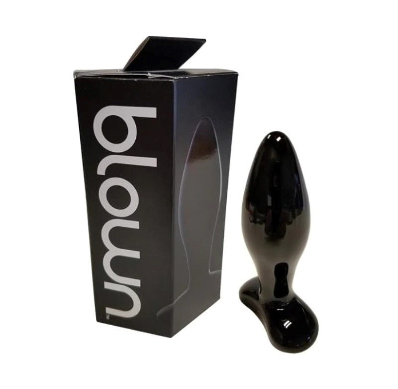 Blown Tapered Glass Plug Small - - Glass Sex Toys