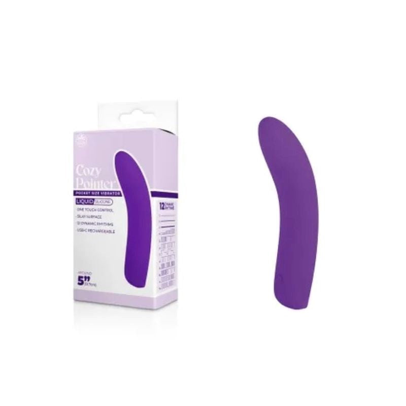 Cozy Pointer Bent 12 cm Rechargeable Mini Vibe - - Finger and Tongue Vibrators