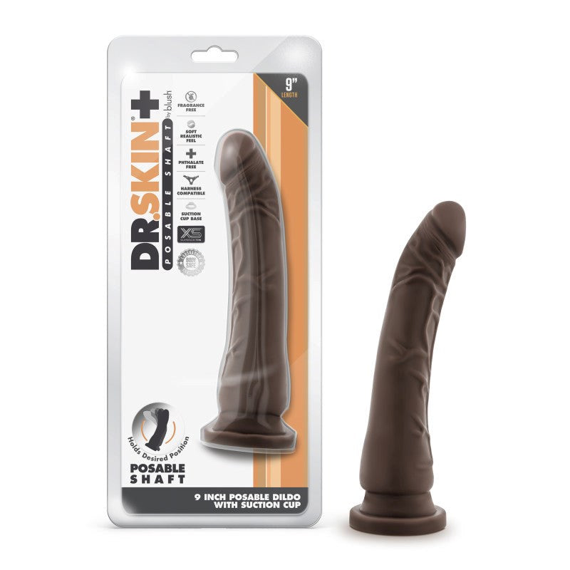 Dr. Skin Plus 9 Inch Posable Dildo - - Rabbit Vibrators