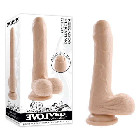 Peek A Boo Vibrating Dildo Silicone by Evolved - Vibrating Dildos