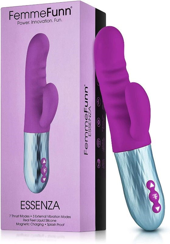 Femmefunn Essenza Thrusting Rabbit Vibrator - - Rabbit Vibrators