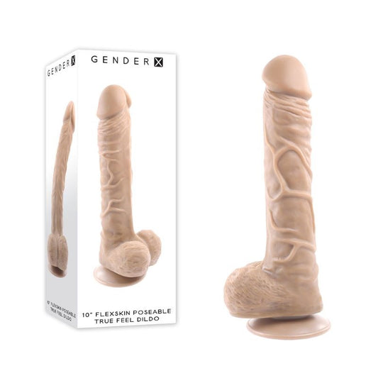Gender X 10 Inch FLEXSKIN POSEABLE TRUE FEEL - - G-Spot Vibrators