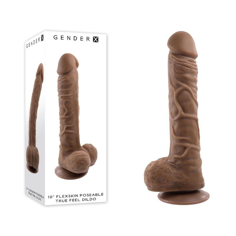 Gender X 10 Inch FLEXSKIN POSEABLE TRUE FEEL - - G-Spot Vibrators