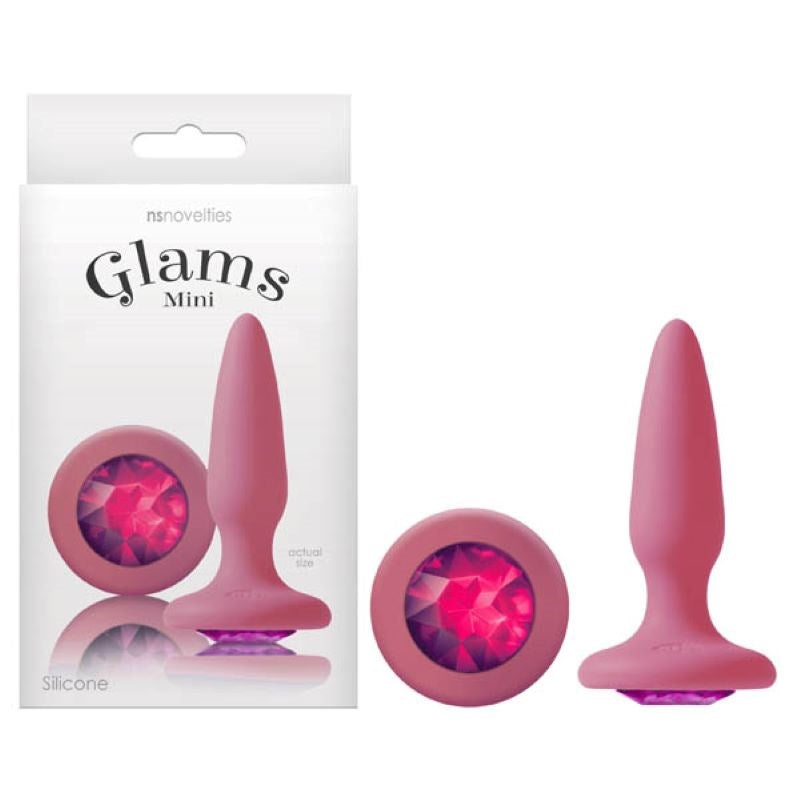 Glams Mini Butt Plug with Sparkling Gem - - Butt Plugs