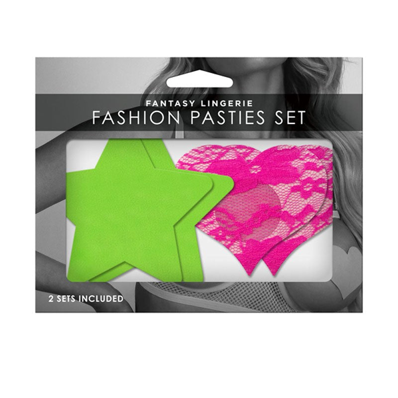 Glow Fashion Pasties Set - Solid - - Bullet Vibrators