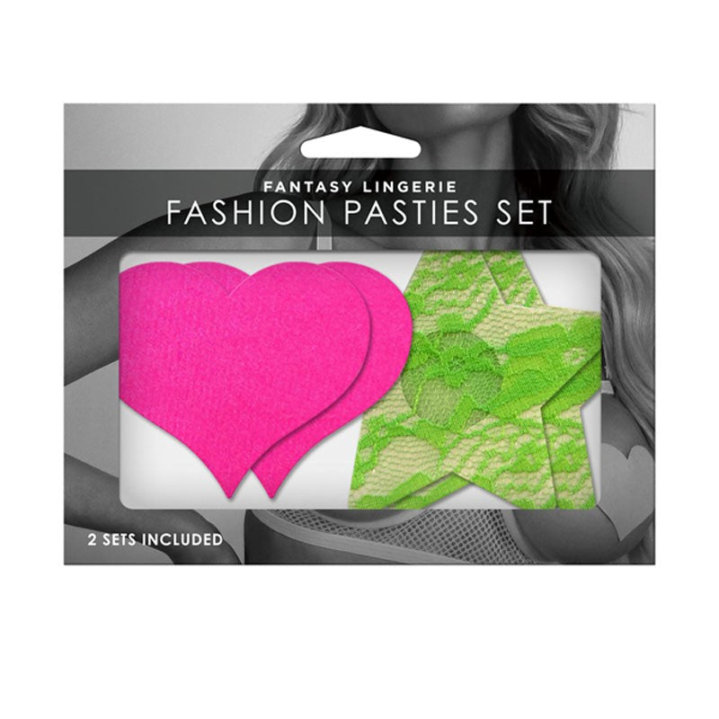 Glow Fashion Pasties Set - Solid - - Bullet Vibrators