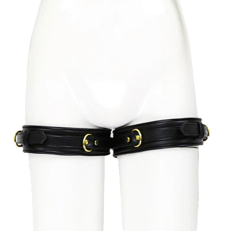 Leather Erotic Thigh Cuffs - - Collars And Cuffs