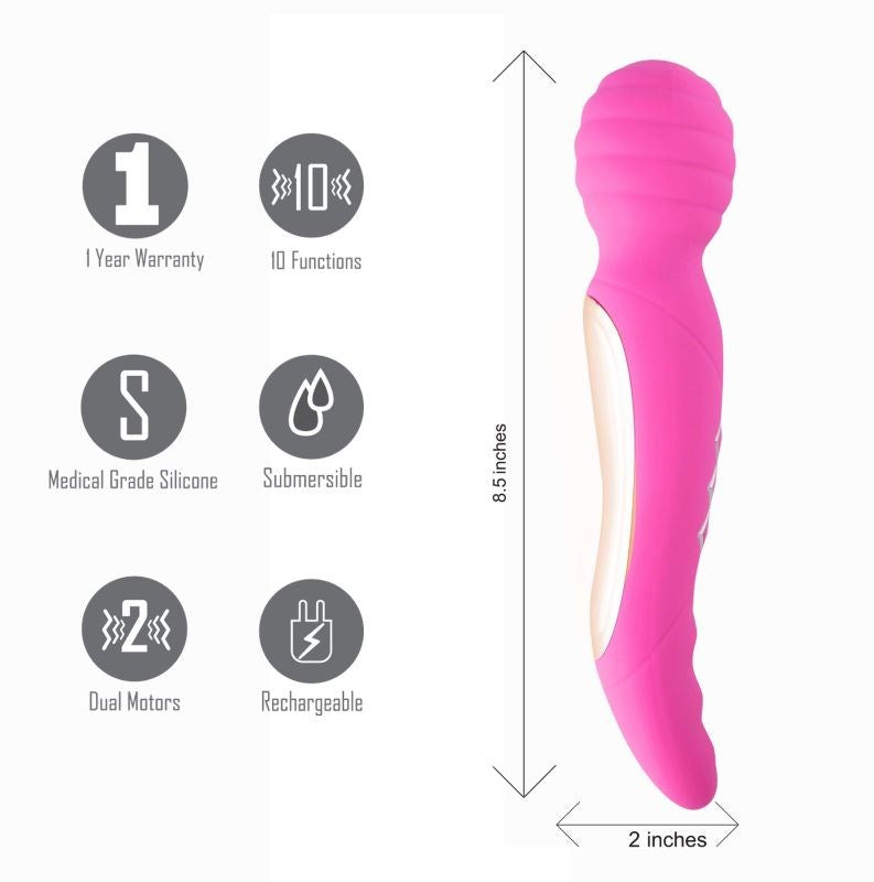 Maia Zoe Dual Vibrating Wand - - Finger and Tongue Vibrators