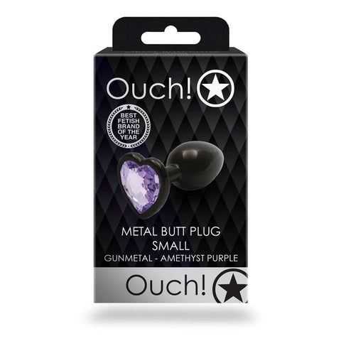 OUCH! Heart Gem Butt Plug - Small by Shots Toys - Butt Plugs