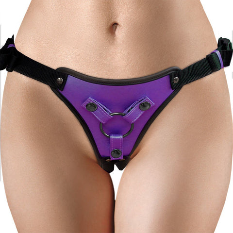 Ouch Metallic Strap On Harness by Shots Toys - Bras and Bra Sets