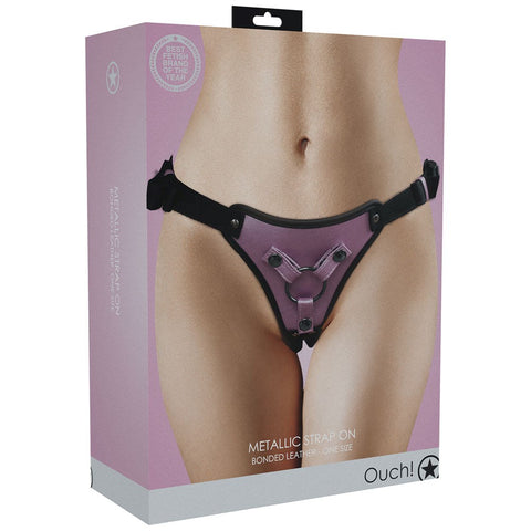 Ouch Metallic Strap On Harness by Shots Toys - Bras and Bra Sets