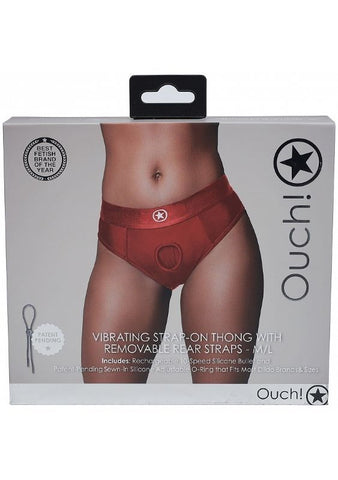 Vibrating Strap-on Thong with Removable Butt Straps - Strap On Sextoys