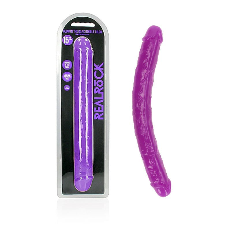 REALROCK 38 cm Double Dong Glow - - Realistic Dildos