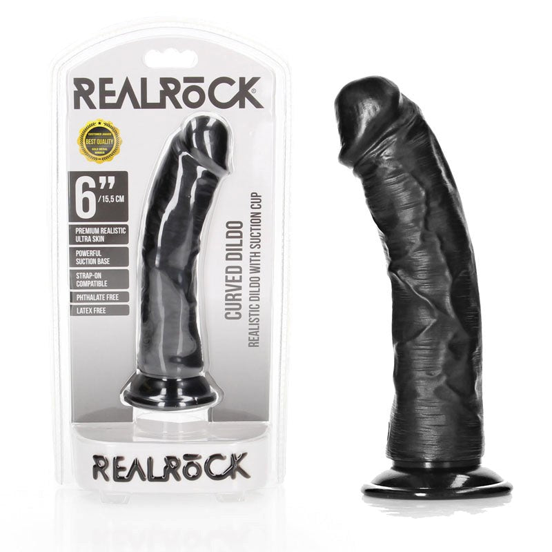 REALROCK Realistic Curved Dildo 15.5 cm - - Realistic Dildos