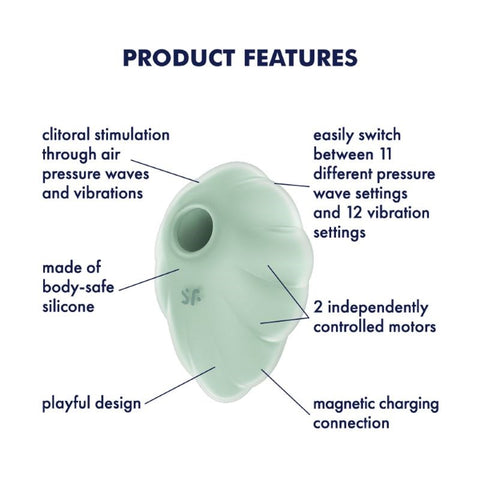 Cloud Dancer Clit Vibrator by Satisfyer - Clit Ticklers and Pulsators