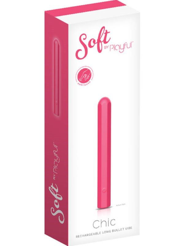 Soft By Playful Chic Rechargeable Long Bullet Vibe - - Personal Massagers