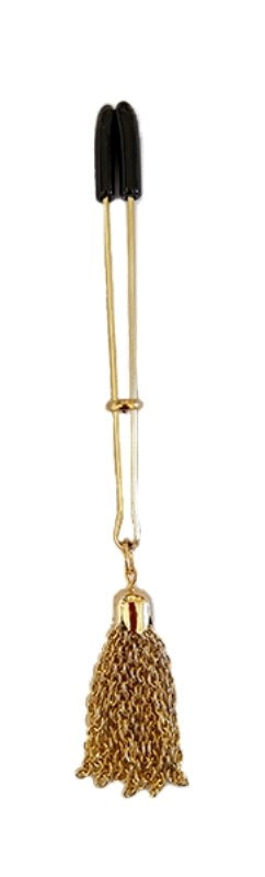 Spartacus Adjustable Tweezer Clamps with Chain Tassel - - Breast and Nipple Toys