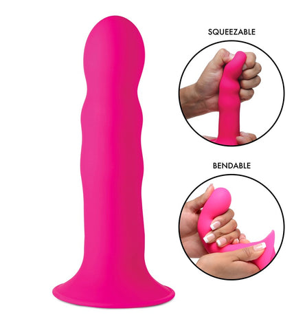 Squeeze It Squeezable Wavy Dildo by XR Brands - Realistic Dildos