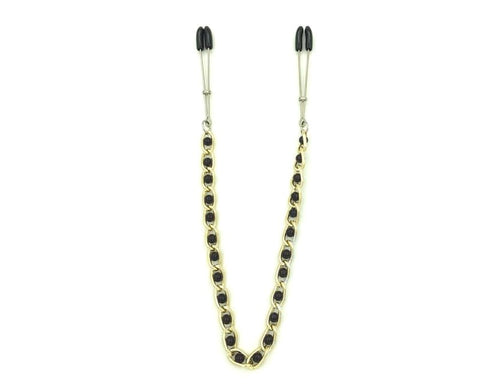 Tweezer Nipple Clamps with Connecting Chain by BDStyle - Breast and Nipple Toys