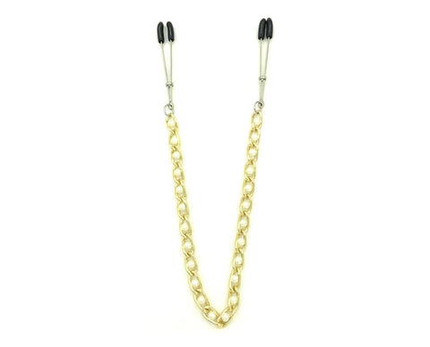 Tweezer Nipple Clamps with Connecting Chain by BDStyle - Breast and Nipple Toys