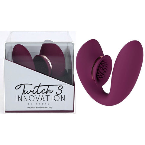 Twitch 3 Rechargeable Vibrator & Suction by Shots Toys - Waterproof Vibrators
