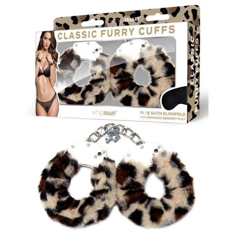 WhipSmart Furry Cuffs Furry Restraints with Bonus Eye Mask - Strap On Sextoys