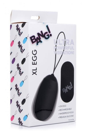 Bang! XL Silicone Vibrating Egg by XR Brands - Steel Sex Toys