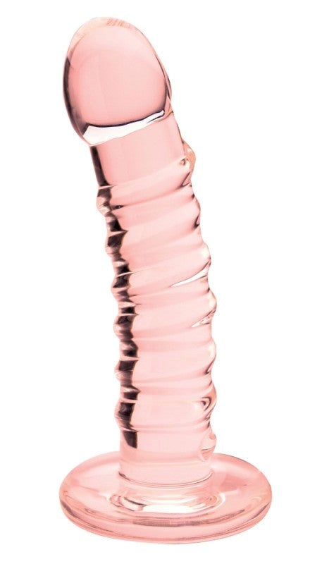 Blown Basic Spiral Curve Dildo - - Glass Sex Toys