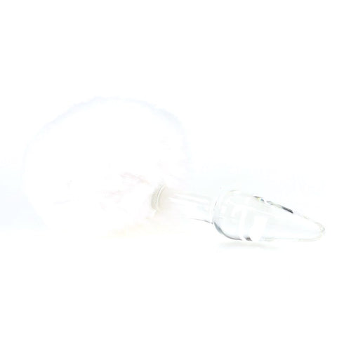 Bunny Tail Glass Butt Plug by BDStyle - Anal Beads and Balls