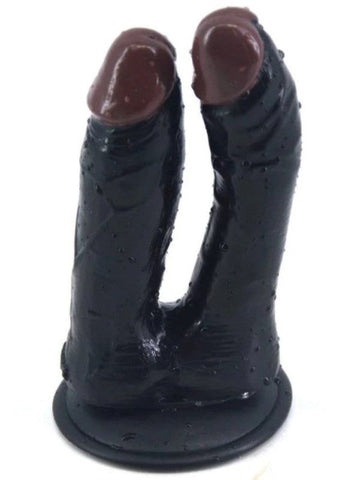 Double Dildo With Suction Cap Suction Cup by FAAK - Butt Plugs
