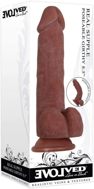 Evolved Real Supple Poseable Girthy 8.5 inch - - G-Spot Vibrators