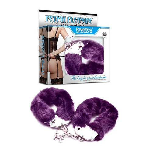 Fetish Pleasure Fluffy Bondage Hand Cuffs - Cuffs and Restraints