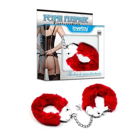 Fetish Pleasure Fluffy Bondage Hand Cuffs - Cuffs and Restraints
