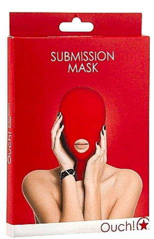 Ouch Submission Mask Bondage Blindfold by Shots Toys - Masks And Blindfolds