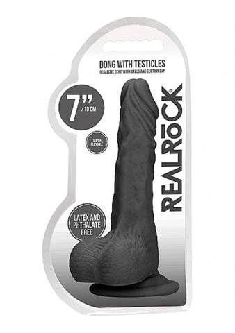 REALROCK 7'' Realistic Dildo With Balls Dong Tan - Realistic Dildos