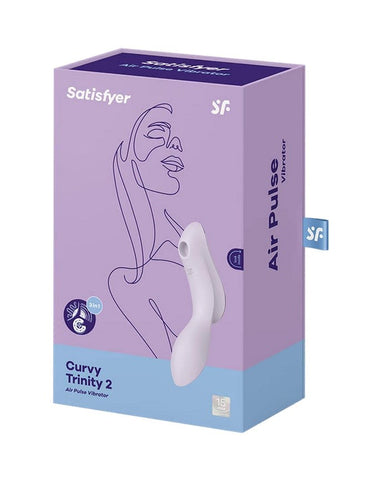 Curvy Trinity 2 Insertable Air Pulse Vibrator by Satisfyer - Clit Ticklers and Pulsators