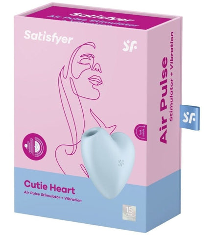 Cutie Heart Air Pulsation Stimulator with Vibration Clit - Clit Ticklers and Pulsators