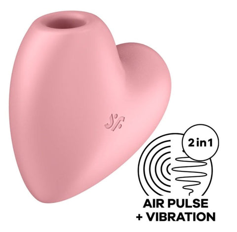 Cutie Heart Air Pulsation Stimulator with Vibration Clit - Clit Ticklers and Pulsators