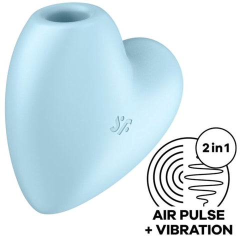 Cutie Heart Air Pulsation Stimulator with Vibration Clit - Clit Ticklers and Pulsators