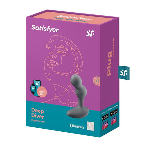 Deep Diver Vibrating Connect App Anal Plug by Satisfyer - Butt Plugs