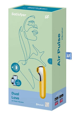 Dual Love Air Pulse Multi Functions Clitoral Massager - Clit Ticklers and Pulsators