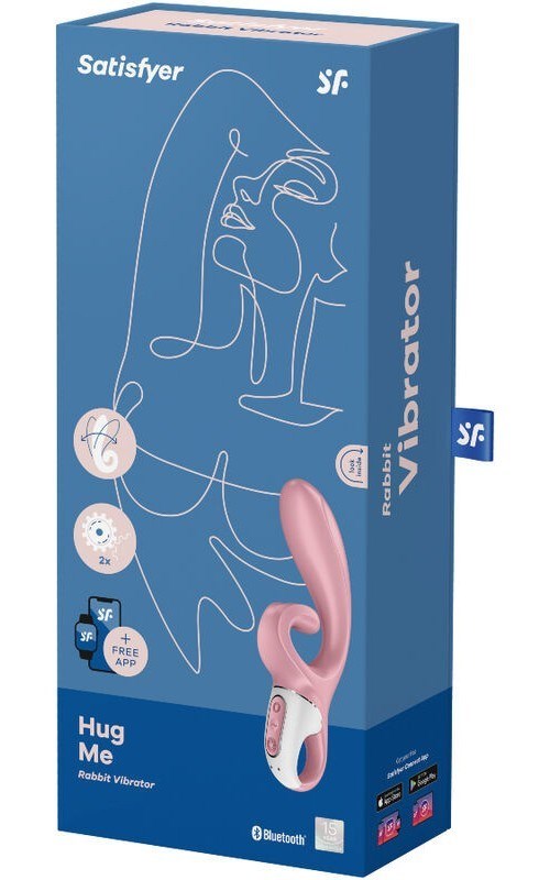 Satisfyer Hug Me Rabbit Vibe App Control - - Clit Ticklers and Pulsators